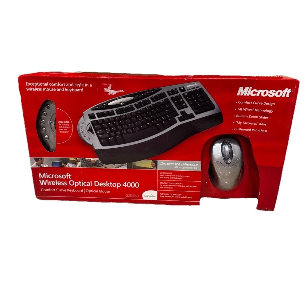 Microsoft Optical Desktop 4000 BX200004 Wireless Keyboard New